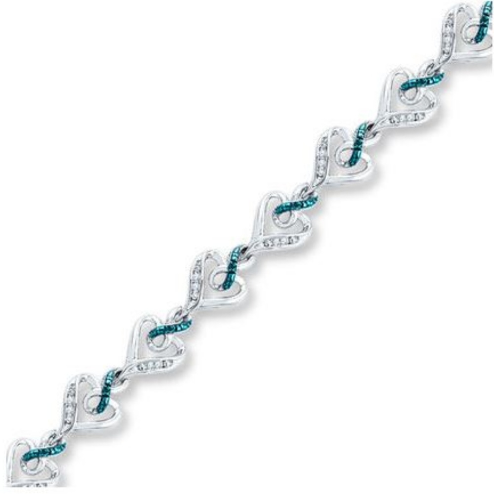 Diamond Infinity Bracelet Silver - image 2